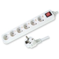 European 6 Way Outlets 16A 250V Electrical Extension Switched Socket