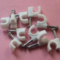 C Shape Circle Plastic Cable Clip Size 4mm to 40mm