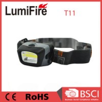 T11 COB LED Headlight Portable Outdoor Emergency Camping COB LED 3xaaa Powerful Headlamp