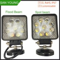 Auto LED Working Light 27W Flood Beam Pencil Beam for Truck Working