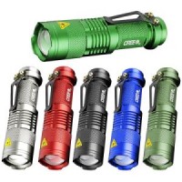 Q5 LED Mini Flashlight Torch 300 Lumens Focus Zoomable Light