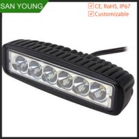 Car 12V 24V LED Work Light Bar 18W 6 Inch Automobile Lighting