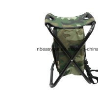 Folding Chair Foldable Camouflage Backpack Cooler Bag 3 in 1 Portable Fishing Stool and Sports Chair