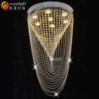 GU10/LED Chips String Hanging Crystal Chandelier Warm Pendant Light Om4200