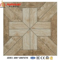 400x400mm Rustic Floor Tile Building Material with Wooden Design (4D81)