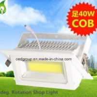 85-265V Deluce 40W COB LED Recessed Rectangular Wallwasher Builtin Driver LED Shop Light