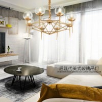 Contemporary Design Plating LED Metal Glass Chandelier European Style Pendant Lamp