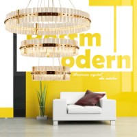 LED Modern K9 Crystal Chandelier Modern Stainless Steel Chandelier Lighting