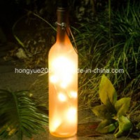 New Design Glass Material LED Christmas Wine Bottle Light