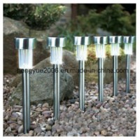 2017 Hot Selling Stainless Steel Solar Garden Light White LED Solar Lamp for Outdoor Garden Use