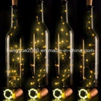 High Quality Free Sample Christmas Glass Wine Bottle Light for Christmas Decoration