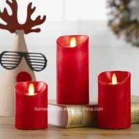 Battery Powered Dancing Flame LED Wax Candles Moving Flameless LED Candles