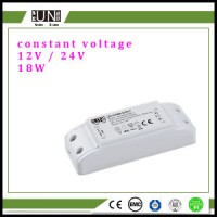 18W High Efficiency Plastic LED Driver  Constant Voltage 12V DC 18W LED Power Supply / 18W LED Trans