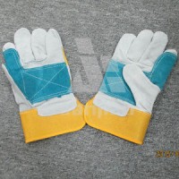 Color Blocking Leather Grad a/Ab/Bc Working Safety Glove