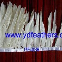 Stripped goose plume round feather fringe