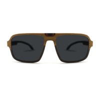 Teak/ebony wood sunglasses for men