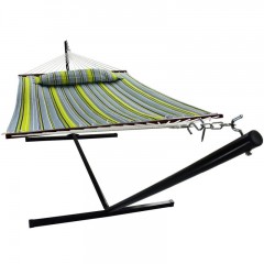 HR Furniture Quilted Hammock With Stand Outdoor Camping图1