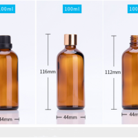 100ml amber clear and blue glass bottle for essential oil