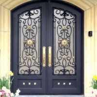 Metal door iron works hand forged iron works