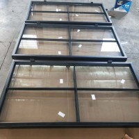 Steel doors with fixed glass