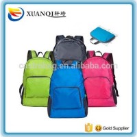 Yiwu Wholesale Waterproof Polyester Nylon Travel Portable Foldable Backpack