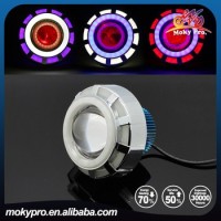 Colorful Headlight With Angel Eyes For Motorcycle