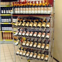 1F Knock Down Type Chrome Metal Display Wine Rack From Wine Bottle Holder Supplier