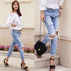 Top Selling New Fashion Cheap Denim Ladies' Pants Tight Jean Women 2017图1