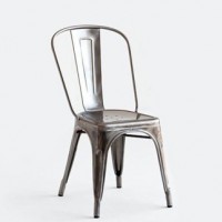 Hot Selling Steel Iron Frame Modern Design Vintage Dining Metal Chair