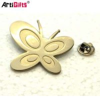 Handmade Cheap Metal Gold Butterfly Shape Clothes Brooch Pins