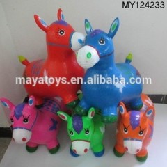 Colorful Jumping Horse Inflatable Toy Ride On Animals PVC Jumping Animal图1