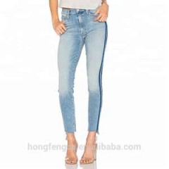 Top Quality Women Skinny Girl Low Waist Treated Jeans图1