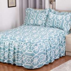 Microfiber Quilt Top Printed Chinese Bedspread With 2 Shams Wholesale图1