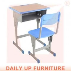 School Assemble Study Table And Chair Adjustable Height Desk Set Wooden School Furniture Price图1