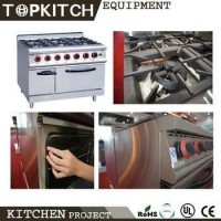 Self Equipped Exhausting System Stainless Steel AISI 304 CE Approved Gas Range Cooker