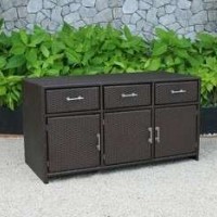 Latest Design PE Rattan Wicker Cabinet For Storage