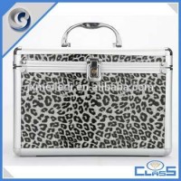 Special Purpose Bags Exquisite Leopard Print Aluminum Jewelry Case Cosmetic Bags Cases