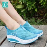 Height Increasing Summer Casual Shoes For Women Swing Wedges Shoes Breathable