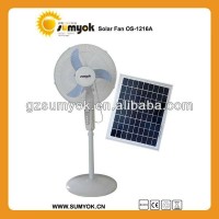Portable And Fashion 16 Inches Rechargeable Solar Emergency Fan For Home&amp;outdoor Use