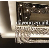 New Square Modern String Big Crystal Lighting Hotel Lobby Chandelier Lighting Model : 5008