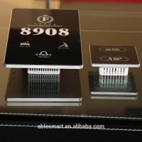 OEM&amp;ODM Luxury Electronic Hotel Room Door Number Plate With Touch Doorbell