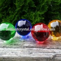 40mm Green Blue Red Orange Glass Sphere Crystal Ball Fengshui Paperweight Crafts Home Decor Ornament