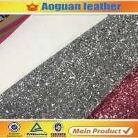 2017 High Quality Coating Backing Christmas Shiny Chunky Glitter Fabric For Shoe And Decoration