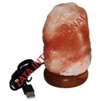 Himalayan Rock USB Natural Salt Lamps 0.75 Kg 2.5 X 2.5 X 3.0 Inches 5 Feets Cord Bulb W LED Base