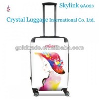 2014 100% Pure PC Fashion Design Trolley Case High Quality 4- Wheels