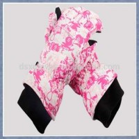 Pink Doodle Ski Glove  Sport Glove  Riding Glove