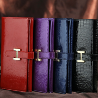 Hot Sale !! Genuine Leather Clutches Wallet Crocodile Skin Leather Ladies Clutches Woman Wallet