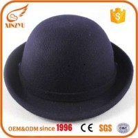 New Style Hot Sell Kids Rock Fedora Hats Navy Black Wool Children Felt Hats