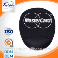 Black Silicone Gel Personalised Mouse Mats With Hand Rest Support Printed Your Logo