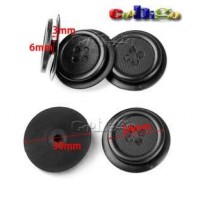 30mm(24mm) 2 Piece Black Plastic Round Clasp Button Sewing Craft For Garment Bags Accessories #FLC18